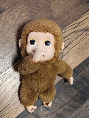 Little Live PETS,  Brown Monkey Stuffed Animal, battery Operated (4-16), Used